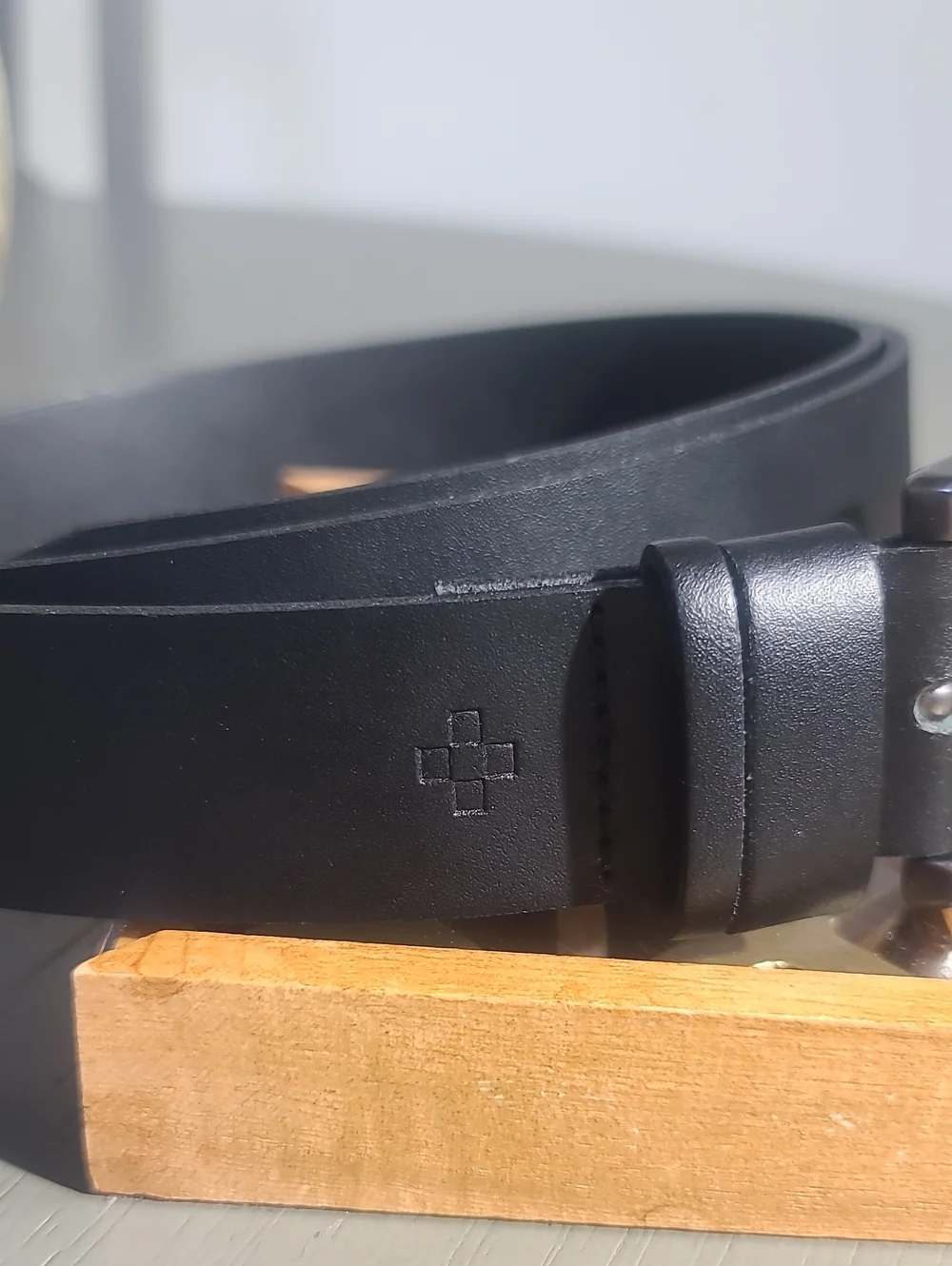 Vince Camuto Classic Black Leather Men's Belt Size 42
